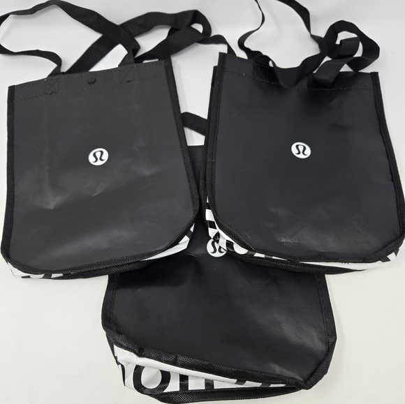 LULULEMON PREOWNED SHOPPING BAG BUNDLE OF 10 SMALL REUSABLE BAGS RED WHITE BLACK - Picture 10 of 12